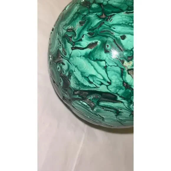 Malachite Quartz Ball Hand Carved polished Crystal Reiki Chakra Meditation 4.3Lb - Picture 9 of 11
